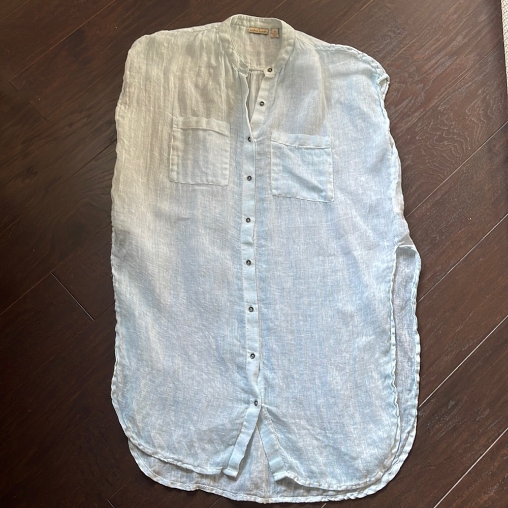 Long Linen Anthropologie top
